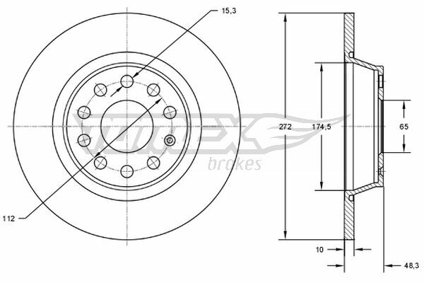 Brzdový kotúč TOMEX Brakes